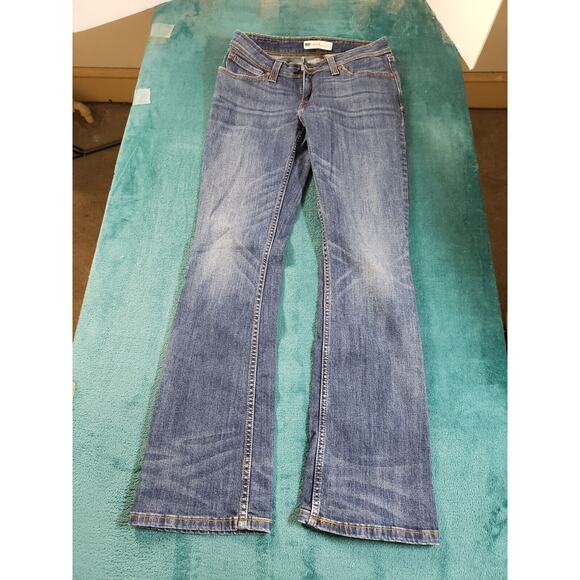 Levis Jeans Sz 11 Womens Blue Pants Stretch Bold Curve Low Rise Bootcut Skinny - Picture 2 of 14